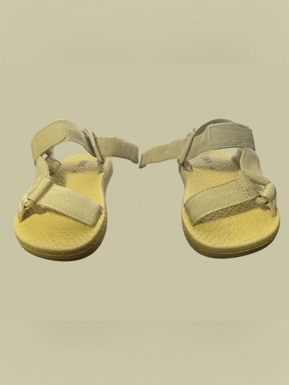 Zara Technical Sandals Size 23 US Toddler 7 Unisex Cream Beige Strappy